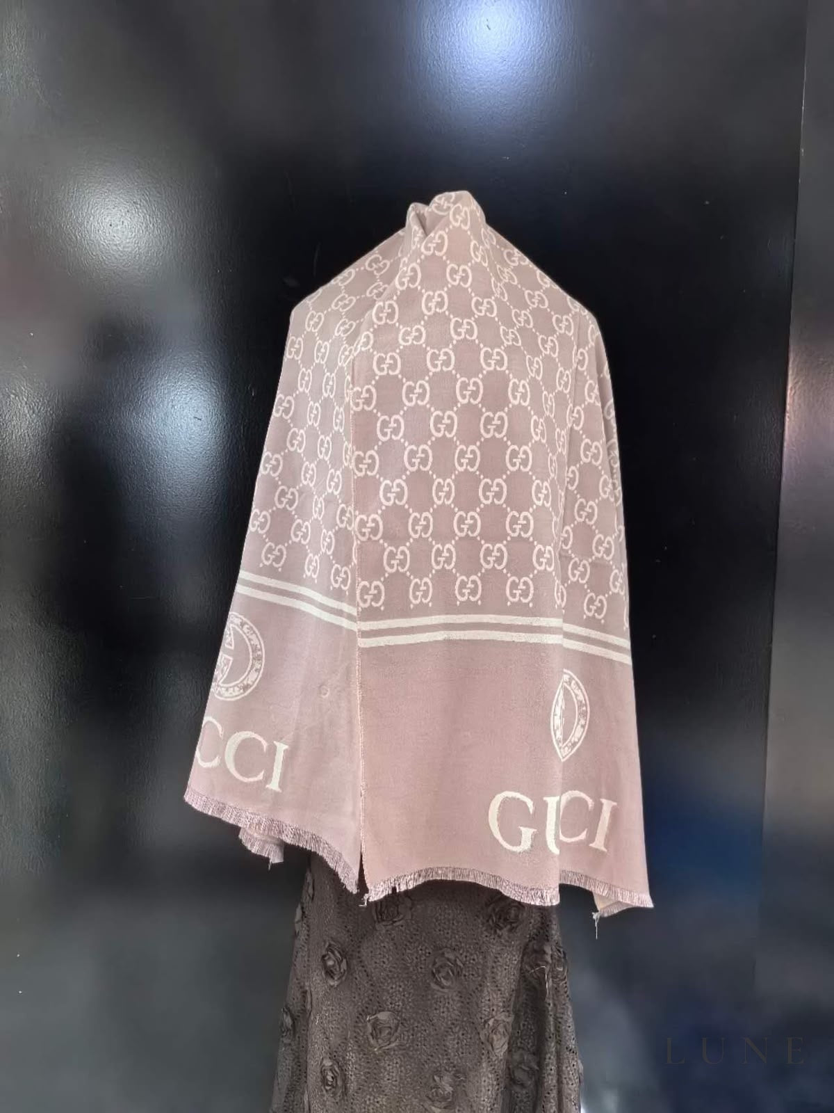 Gucci | Scarf GG Monogram Jacquard Dusty Pink - View 5