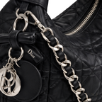 Dior Bag | Diorstar Hobo Bag with Chain – Black Macrocannage