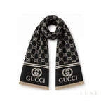Gucci GG Jacquard Scarf – Black