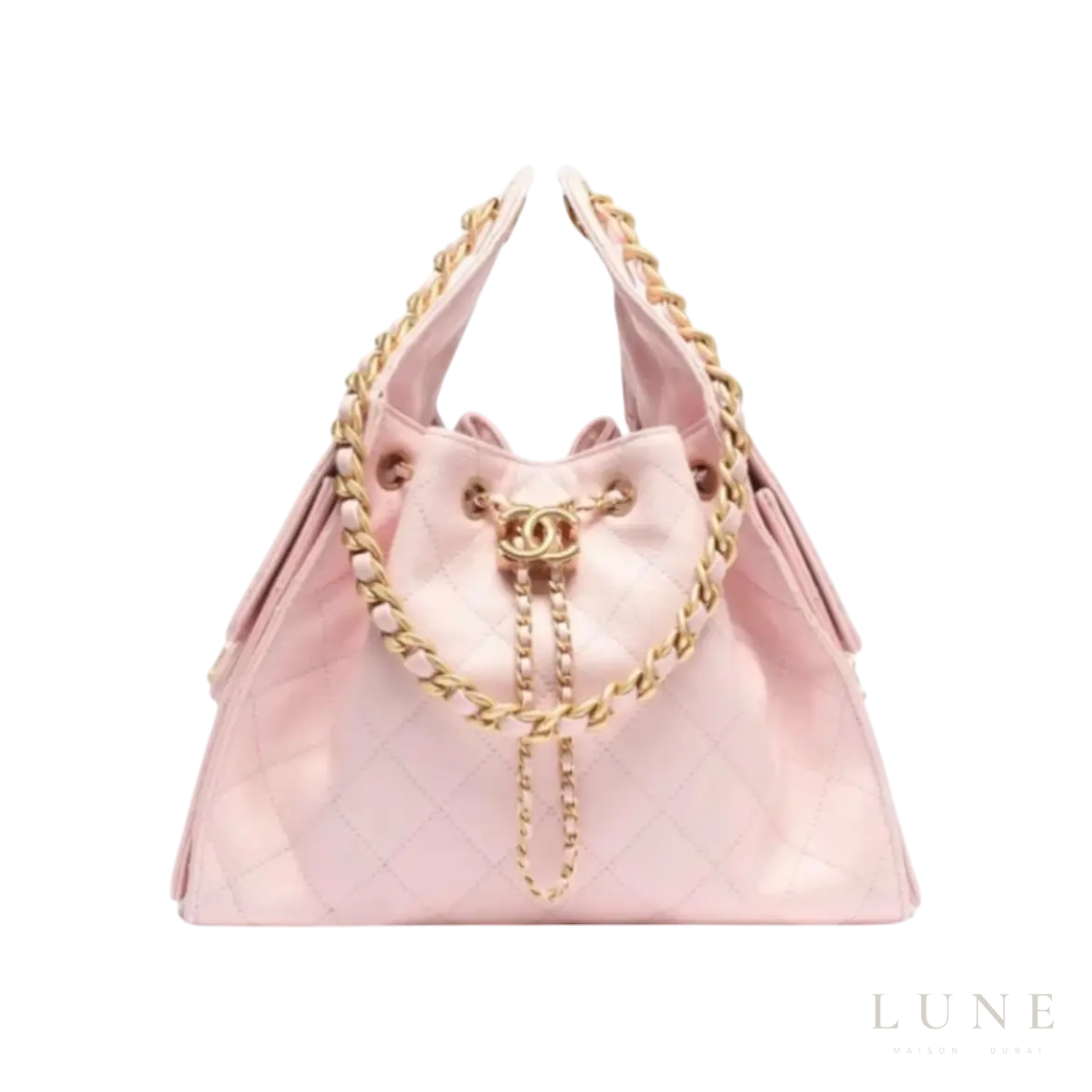 Chanel 25 Small Handbag – Pink & Gold - View 1