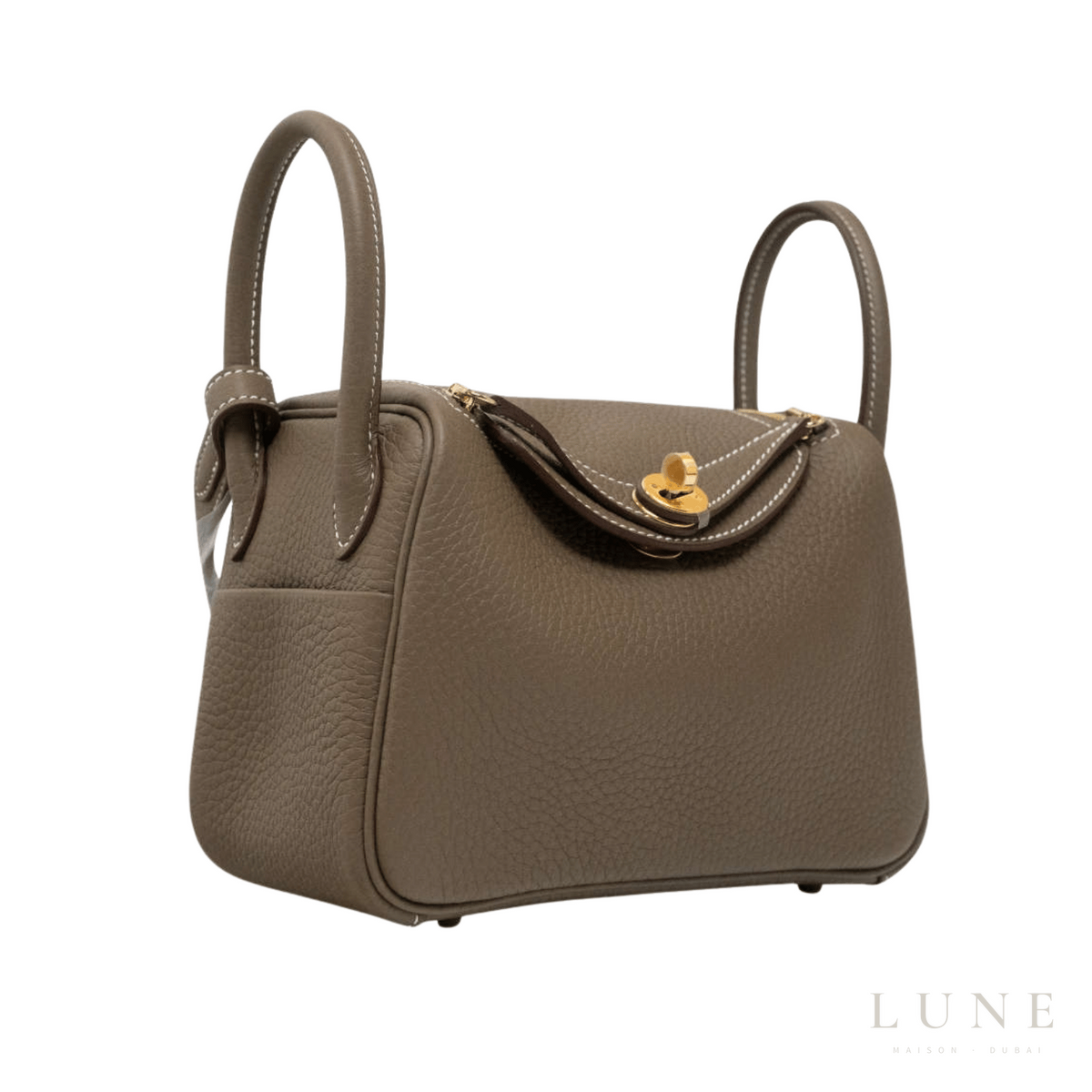 Hermès Mini Lindy Tc 20 Elephant Gray