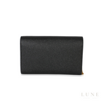 Saint Laurent Uptown Grain Chain Wallet – Black