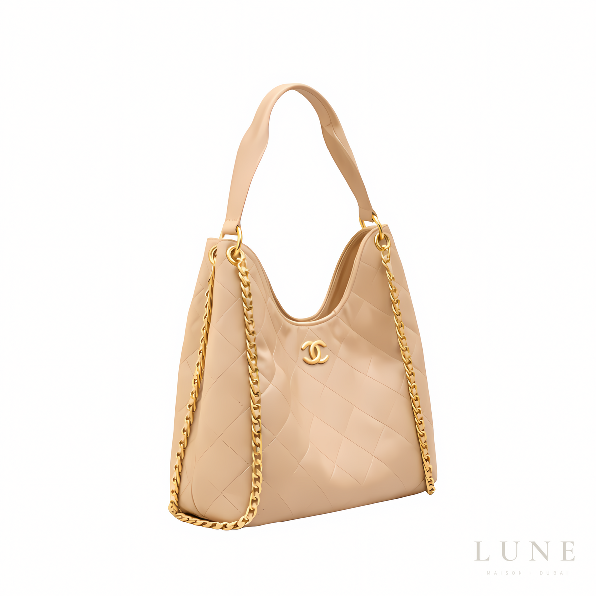 Chanel Hobo Handbag Calfskin Gold-Tone