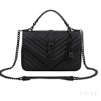 Saint Laurent College Medium Chain Bag – Black