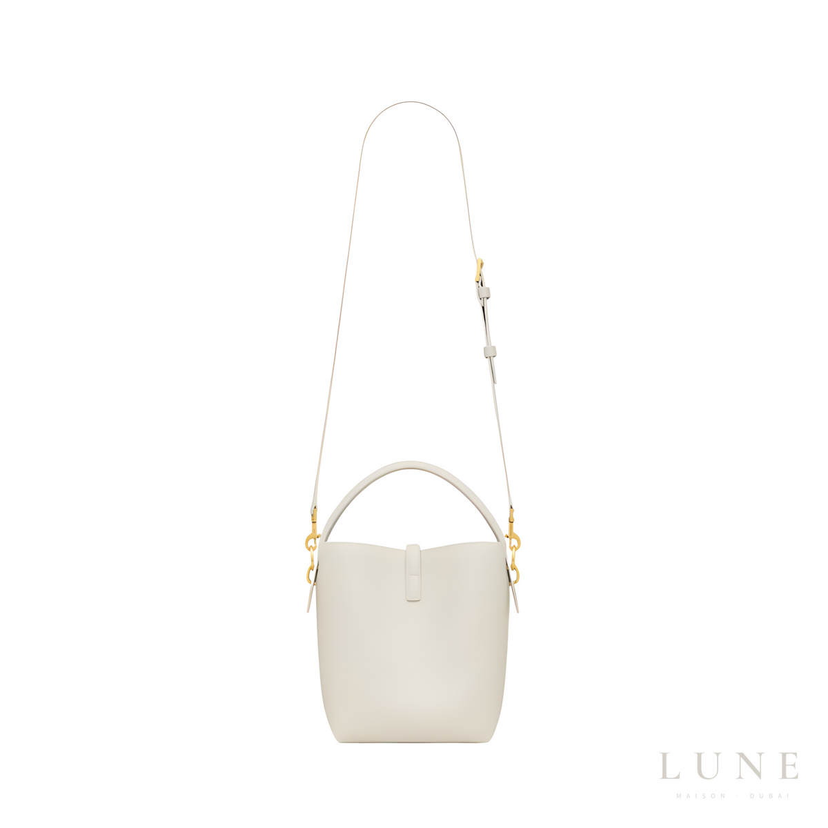 Saint Laurent Le 37 Shiny Leather White Vintage