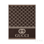 Gucci GG Reversible Logo Scarf – Dark Brown