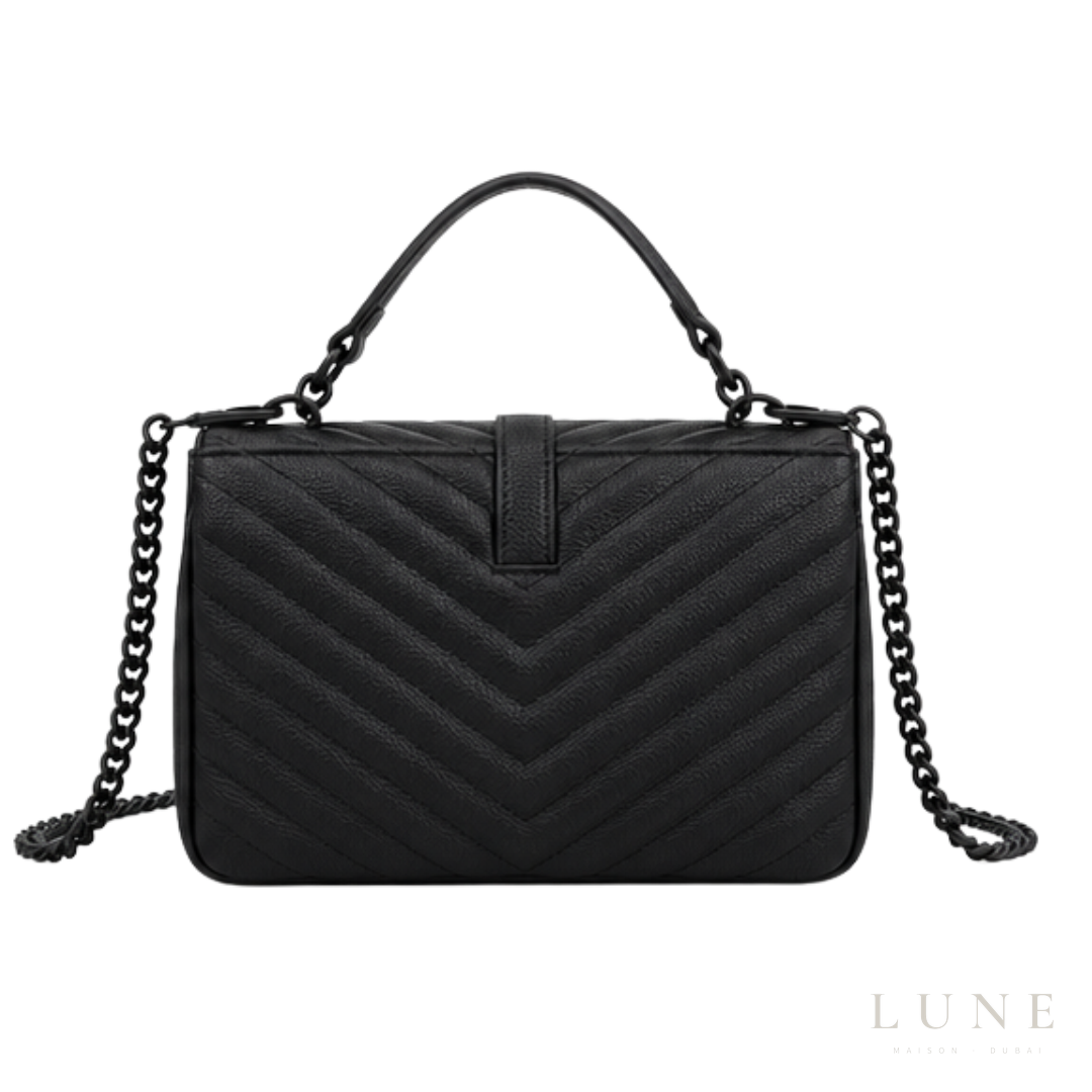 Saint Laurent College Medium Chain Bag – Black