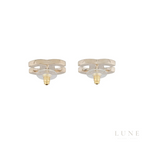 Chanel Strass & Enamel CC Stud
