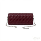 Dior Wallet on Chain – Wine Red - View 2