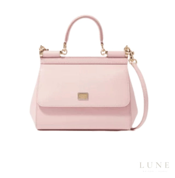 Dolce & Gabbana Sicily Light Pink Dauphine Leather Bag
