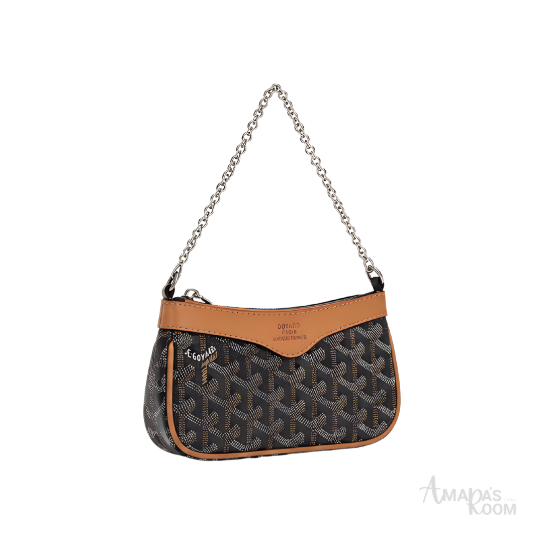 Goyard Goyardine Canvas Mini Shoulder Bag – Black - View 2