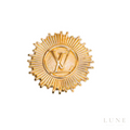 Louis Vuitton Logo Brooch Gold