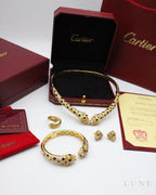 Cartier Panthere De Cartier Emerald Onyx Yellow Gold Set