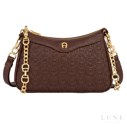 Aigner Bag | Delia Monogram Shoulder Bag – Brown