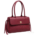 Chanel Bag | Urban Essentials Small Shopping Bag (East-West Baguette Tote) – Burgundy (Grained calfskin leather with gold-tone hardware)