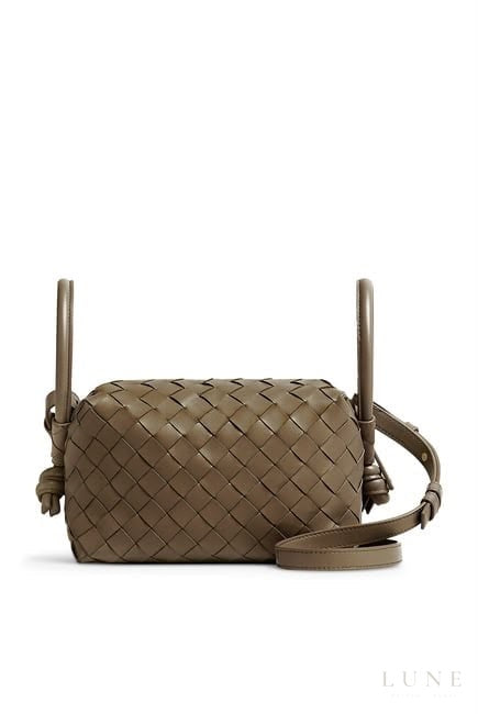 Bottega Veneta Bag | Small Loop Top-Handle Bag – Pinecone (Taupe – Dark Beige Intrecciato leather)