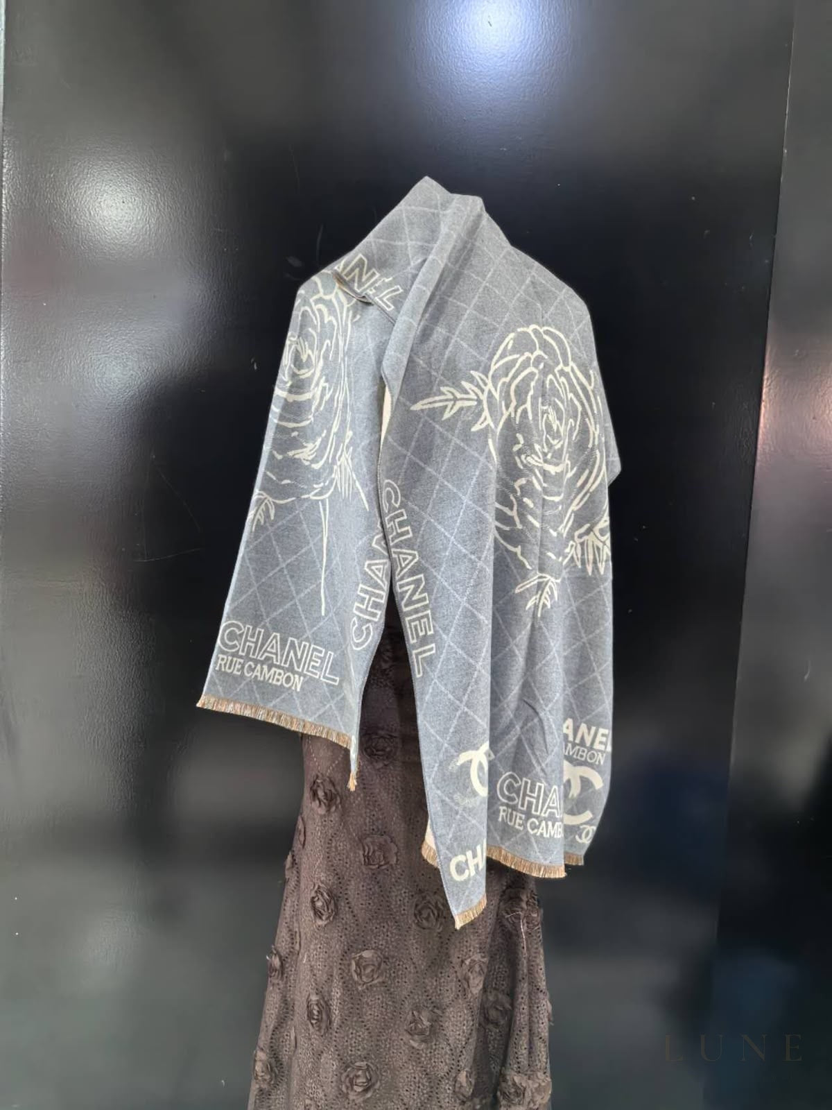 Chanel | Scarf Grid CC Slate Grey - View 5