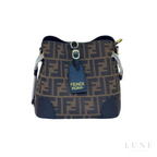 Fendi Bucket Brown FF Pattern Black