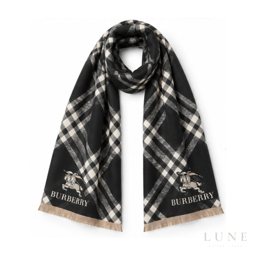 Burberry | Scarf Reversible Check Black - View 3