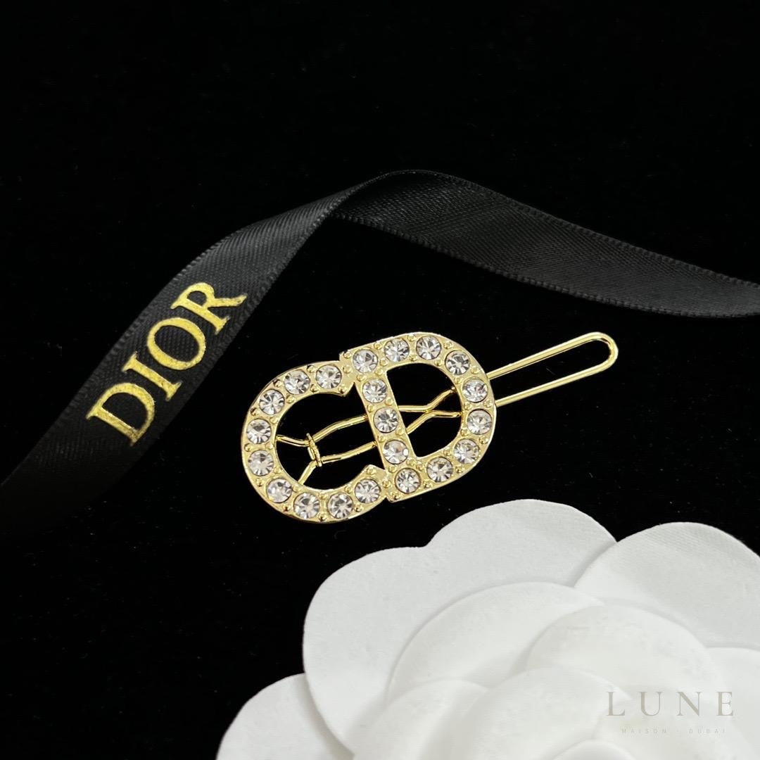 Dior Hairclip Navy Jewelry – Gold
