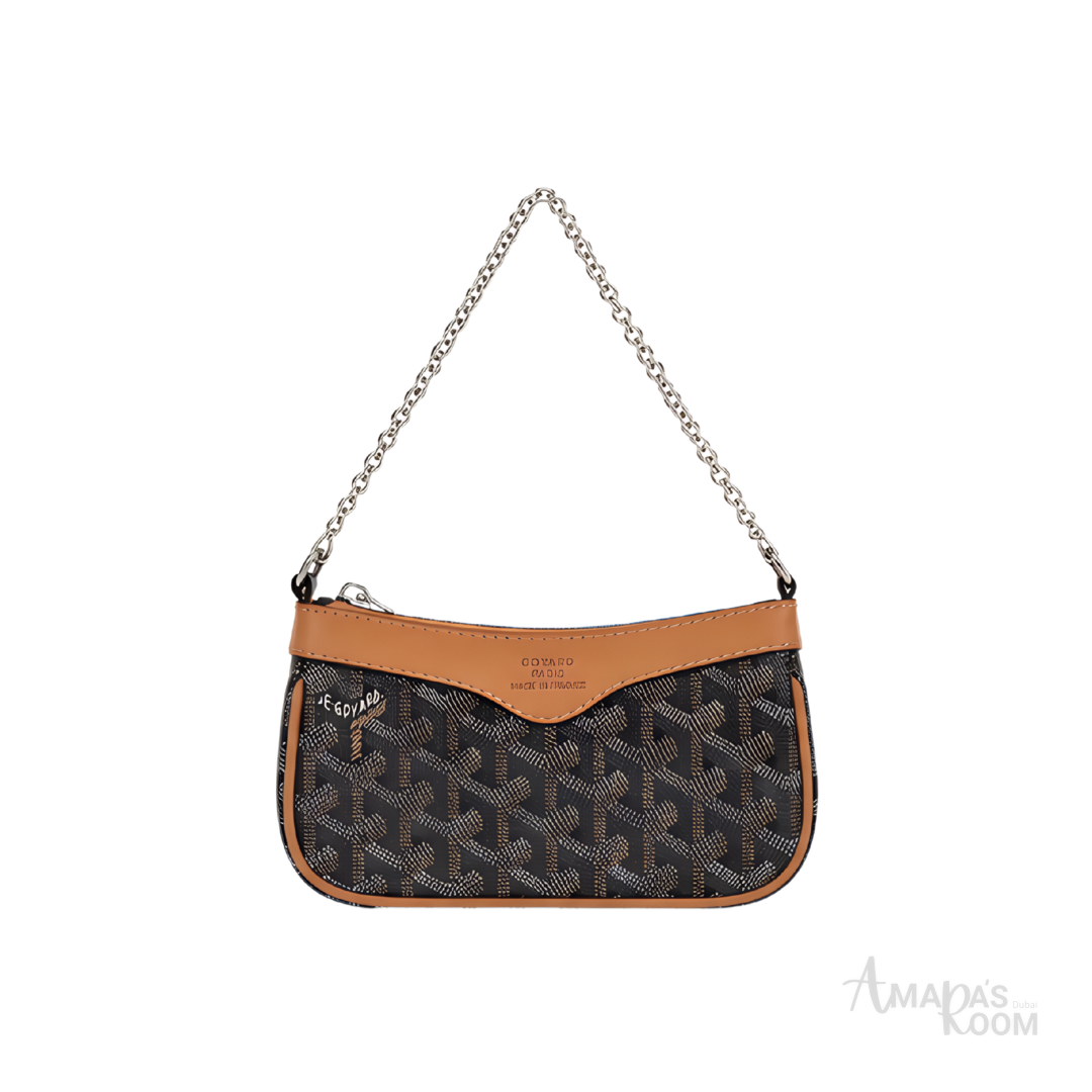 Goyard Goyardine Canvas Mini Shoulder Bag – Black - View 1