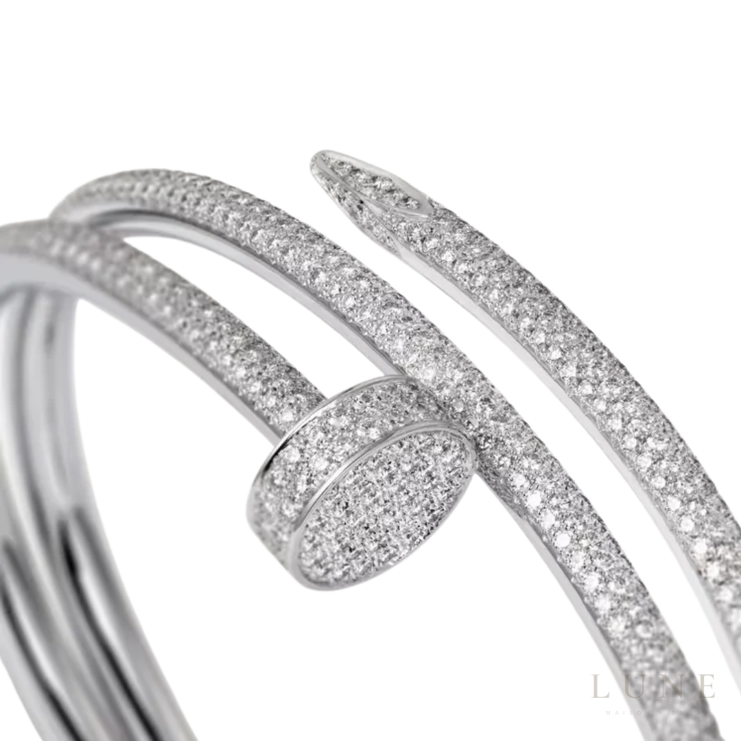 Cartier Juste un Clou Bracelet, Double, Half-Paved