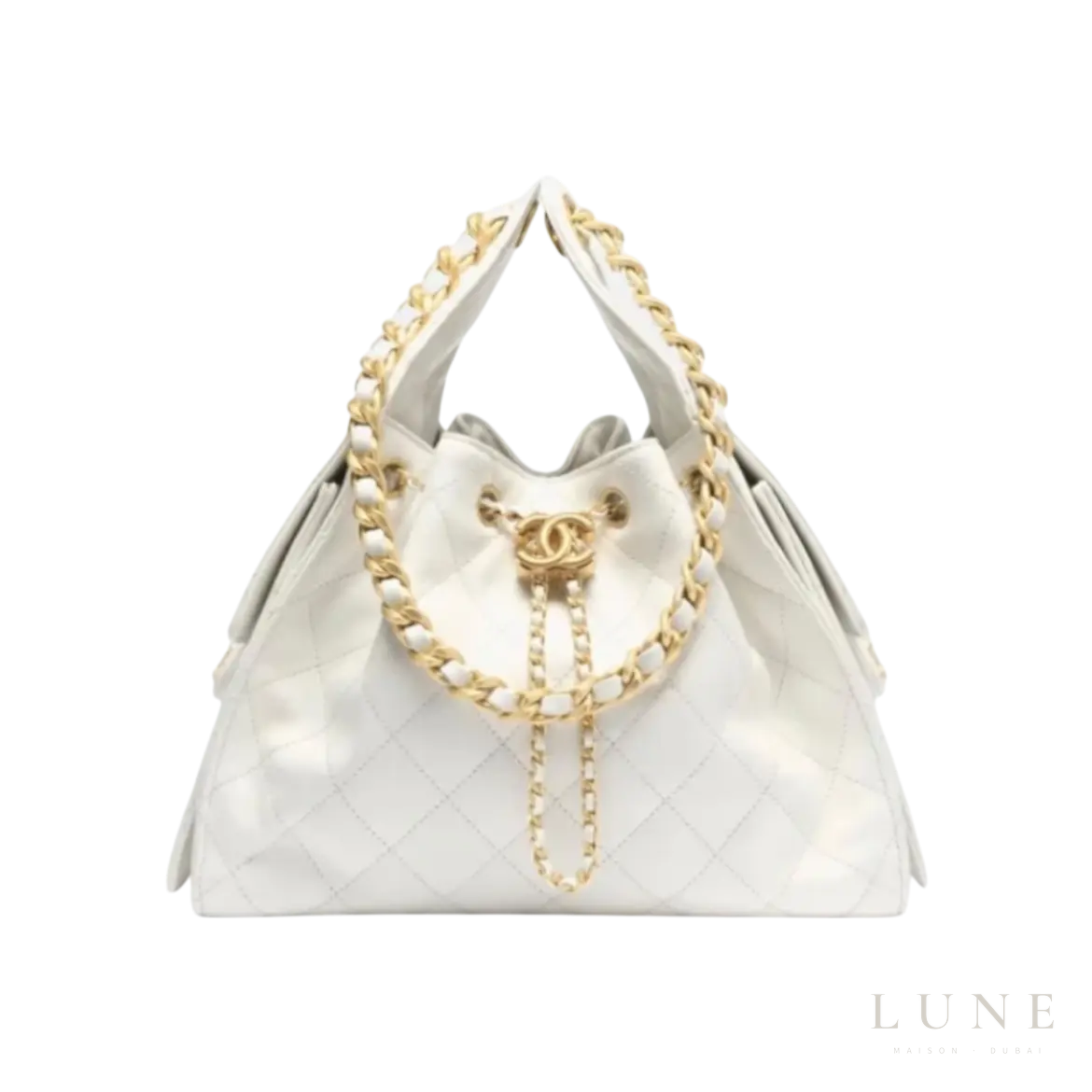 Chanel 25 Small Handbag – White & Gold - View 1