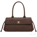 Chanel Bag | Urban Essentials Small Shopping Bag (East-West Baguette Tote) – Dark Brown (Espresso – Coffee)