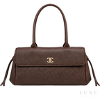 Chanel Bag | Urban Essentials Small Shopping Bag (East-West Baguette Tote) – Dark Brown (Espresso – Coffee)