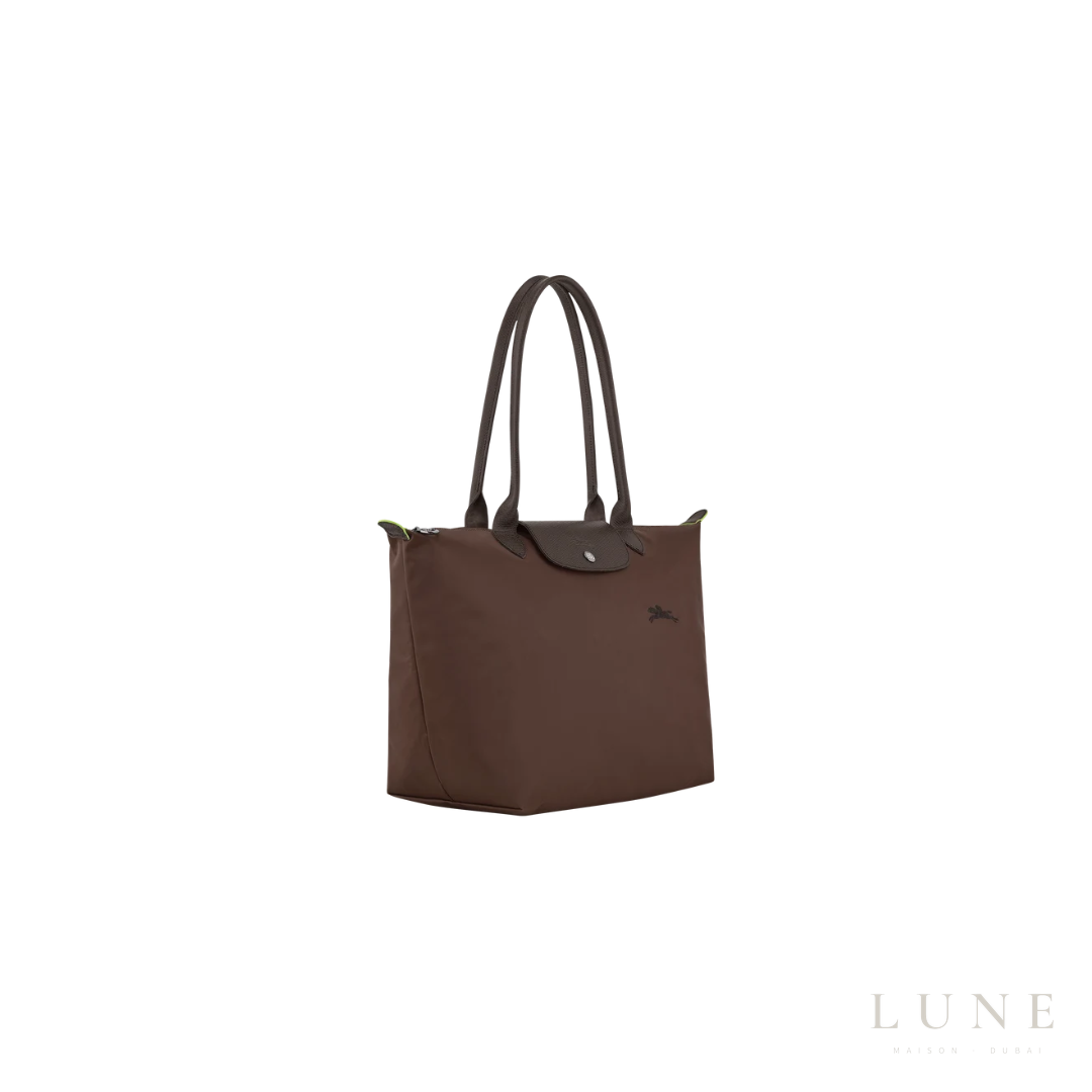 Longchamp Le Pliage Green Shoulder Tote – Mocha Brown - View 2