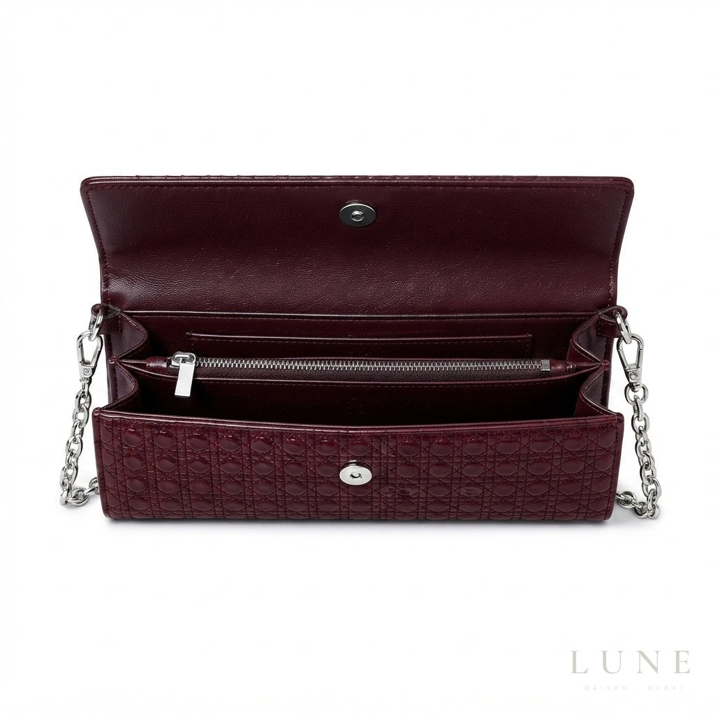 Dior Wallet on Chain – Wine Red - View 4