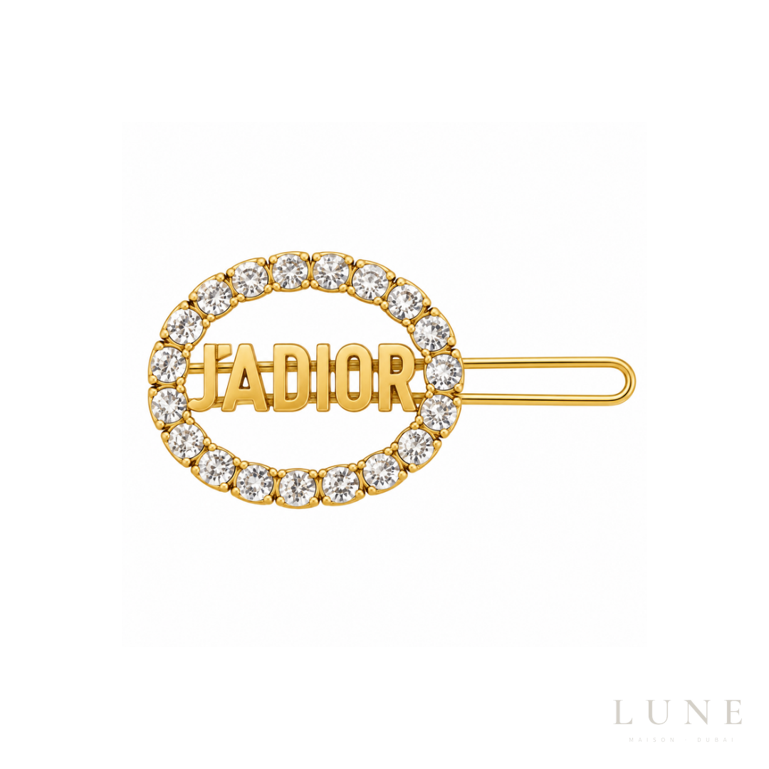 Dior Hairclip JAdior Crystal Gold Jewelry – Gold