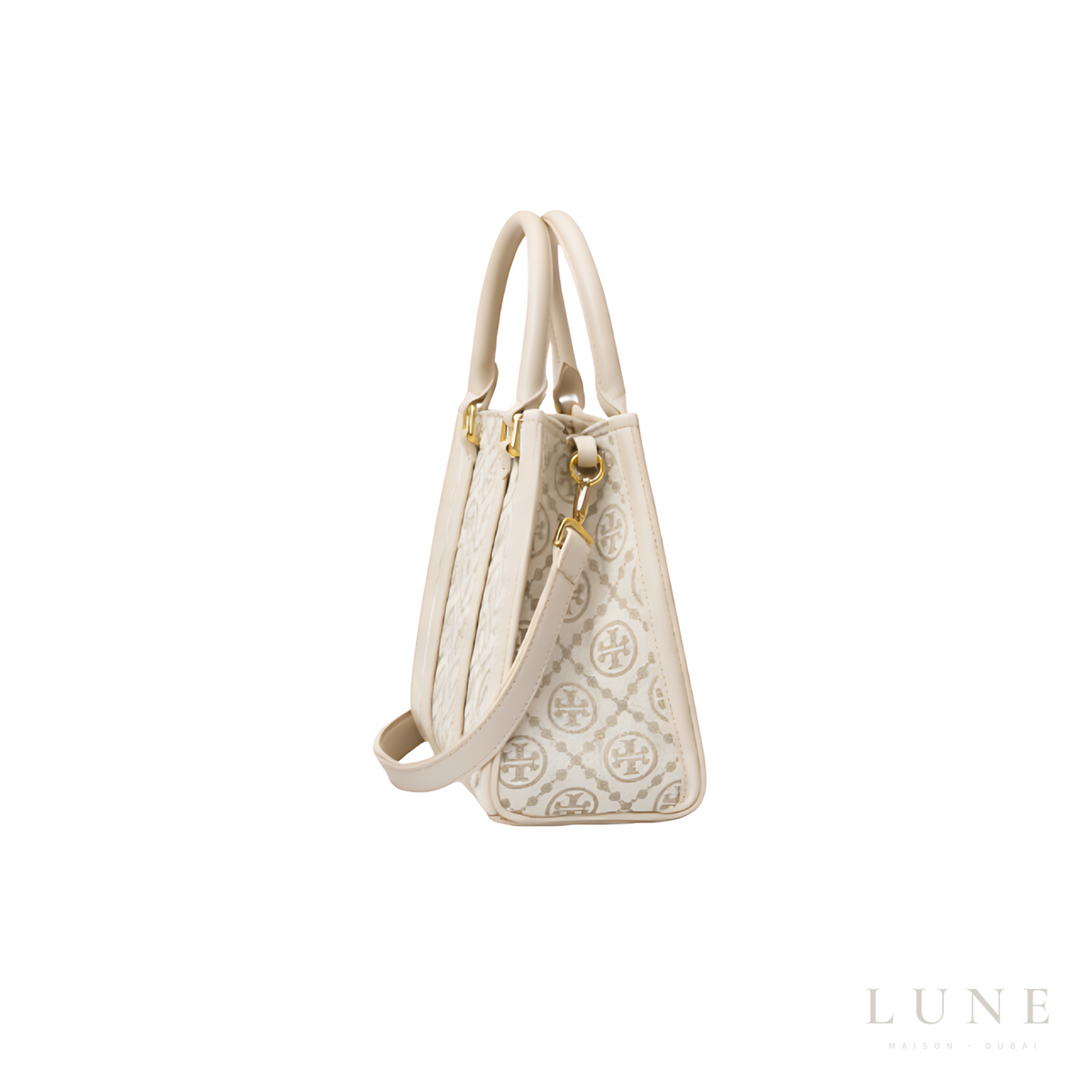 Tory Burch T Monogram Mini Tote Ivory
