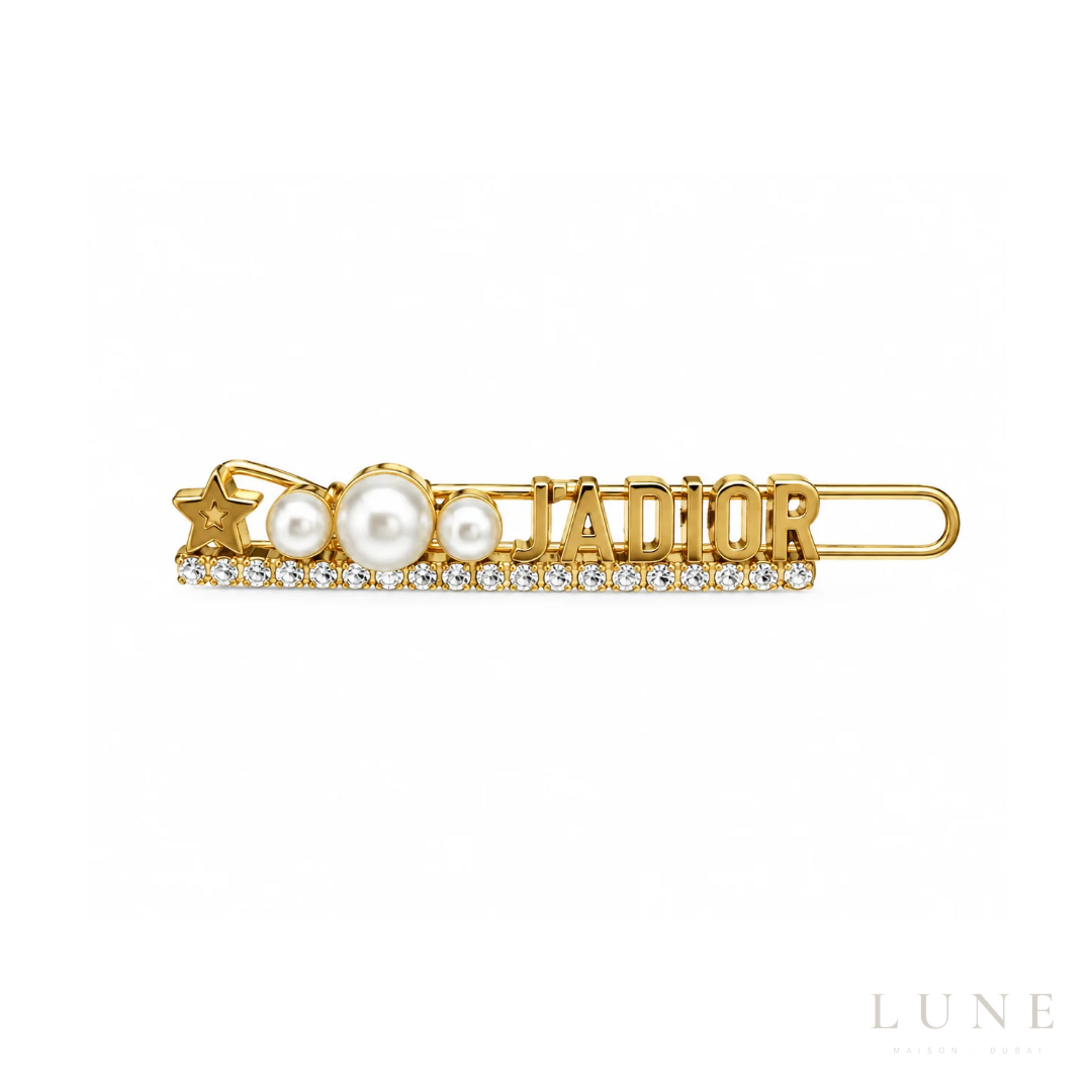 Christian Dior Pearl Studded Hair Clip