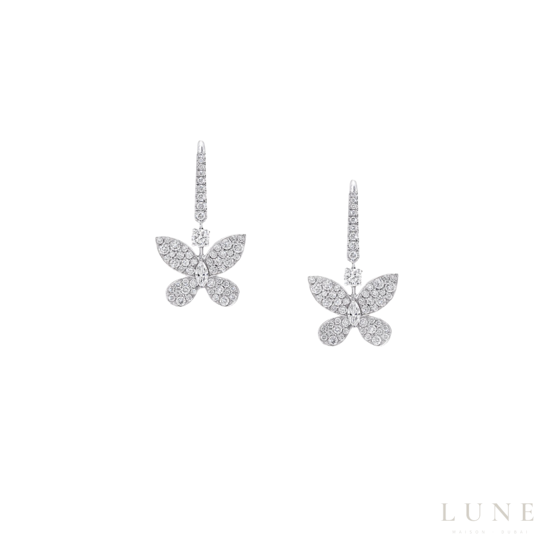 Graff Pavé Butterfly Set White/Silver