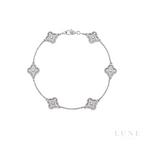 Van Cleef Rose Gold White Bracelet