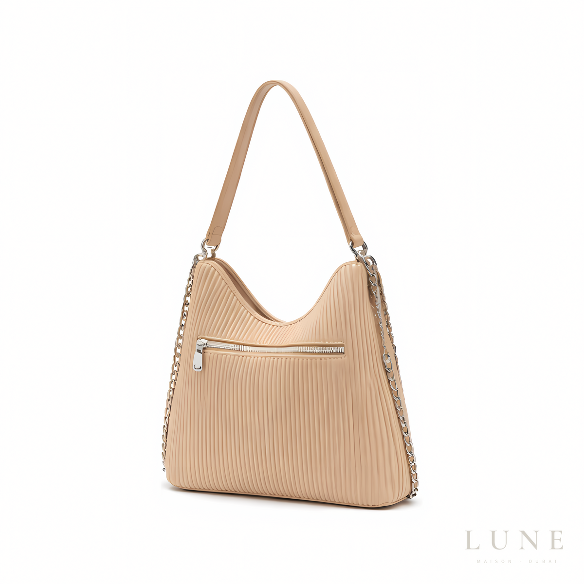 Chanel Maxi Hobo - Peach Lambskin