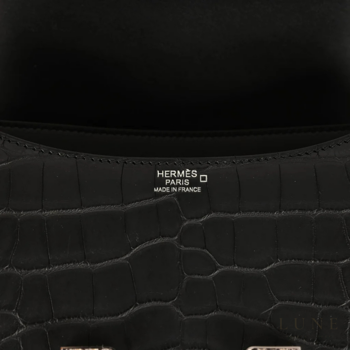 Hermès Constance Black Croc