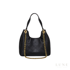 Chanel Medium Hobo Handbag Black Calfskin