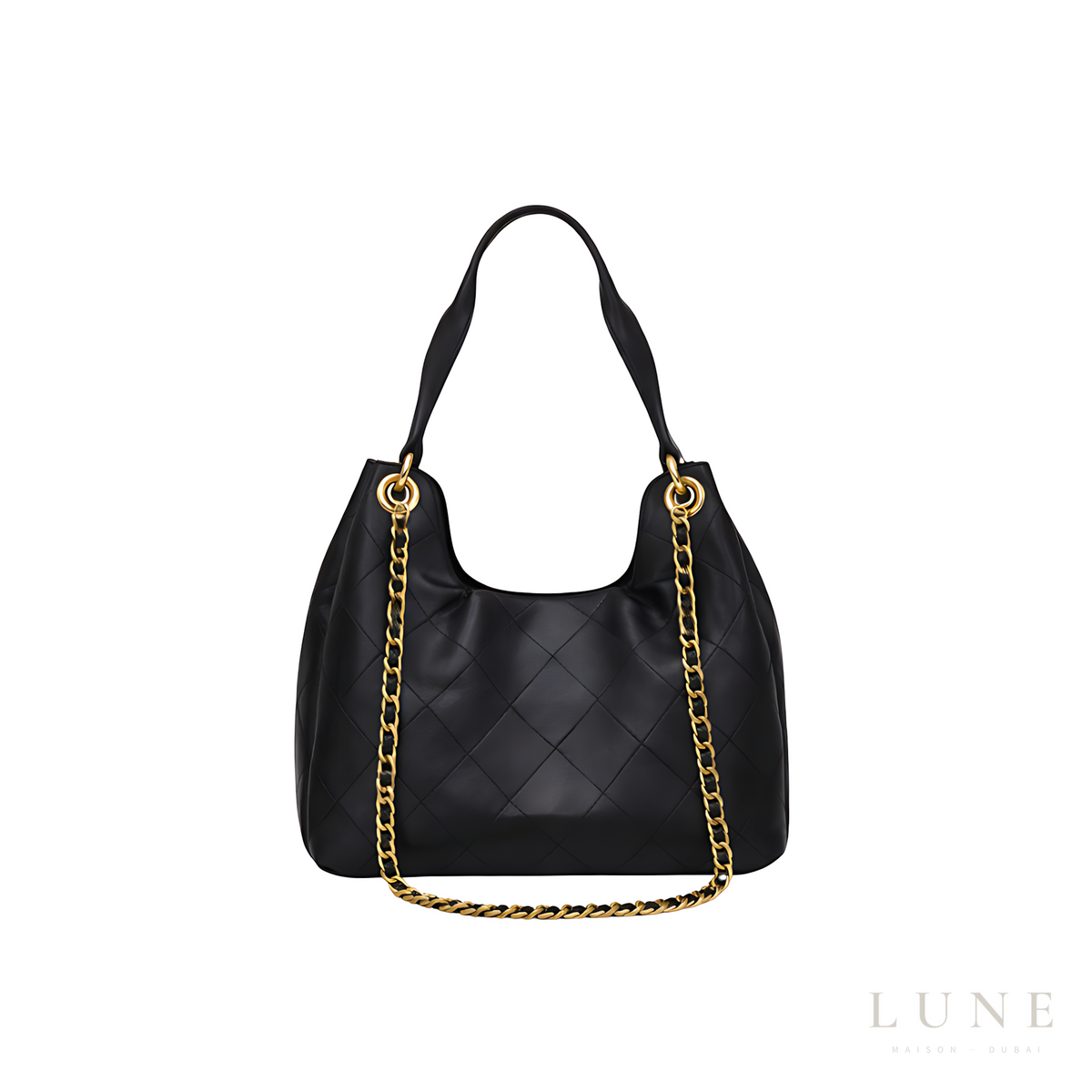 Chanel Medium Hobo Handbag Black Calfskin