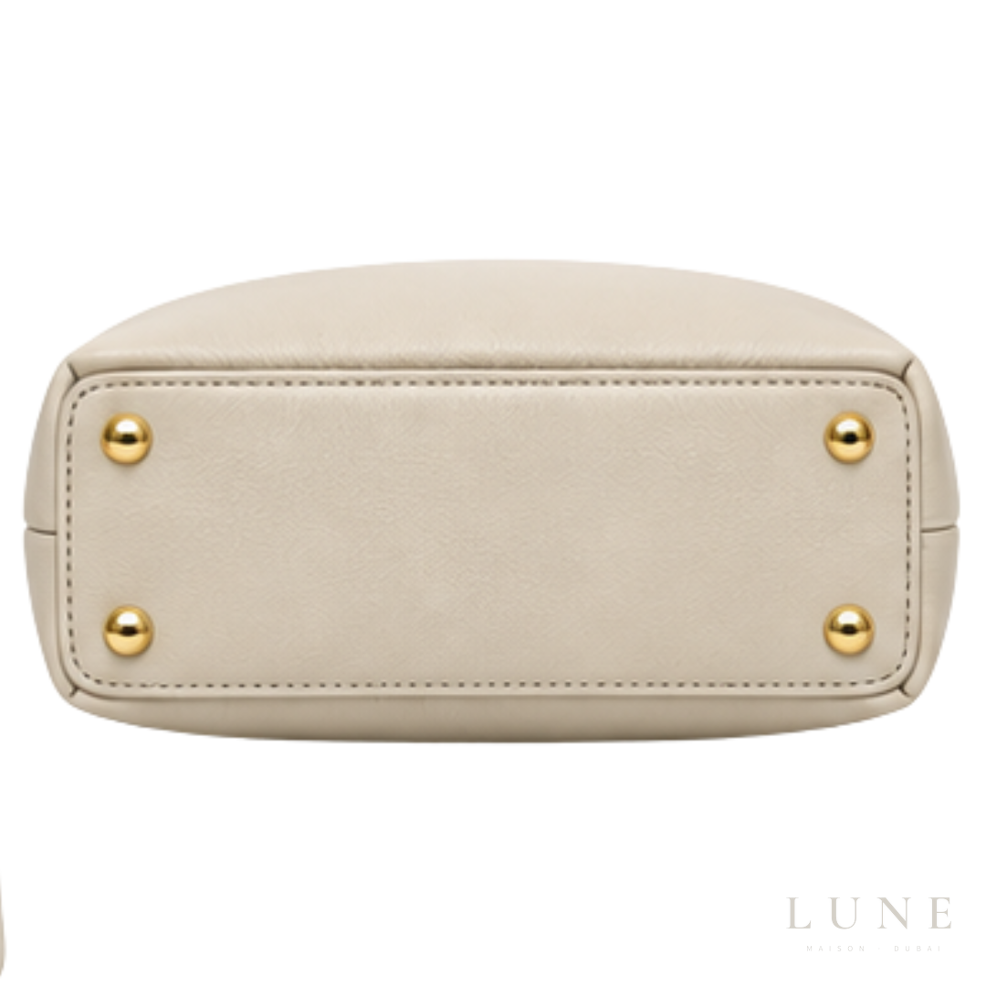 Miu Miu Bag | Aventure Nappa Leather Bag (Archive 2009 Edition) – Beige (Corda – Cream with gold-tone hardware)