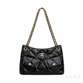 Chanel 25 Small Hobo Bag Suede Black