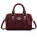 Coach Bag | Mini Rowan Crossbody Bag – Maroon – Deep Berry Signature