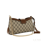 Gucci GG Supreme Monogram Calfskin Small Padlock Chain Shoulder Bag
