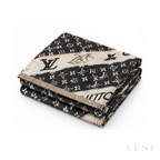 Louis Vuitton Monogram Black Scarf – White