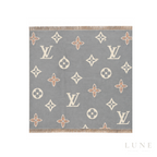 Louis Vuitton Monogram Check Scarf – Grey