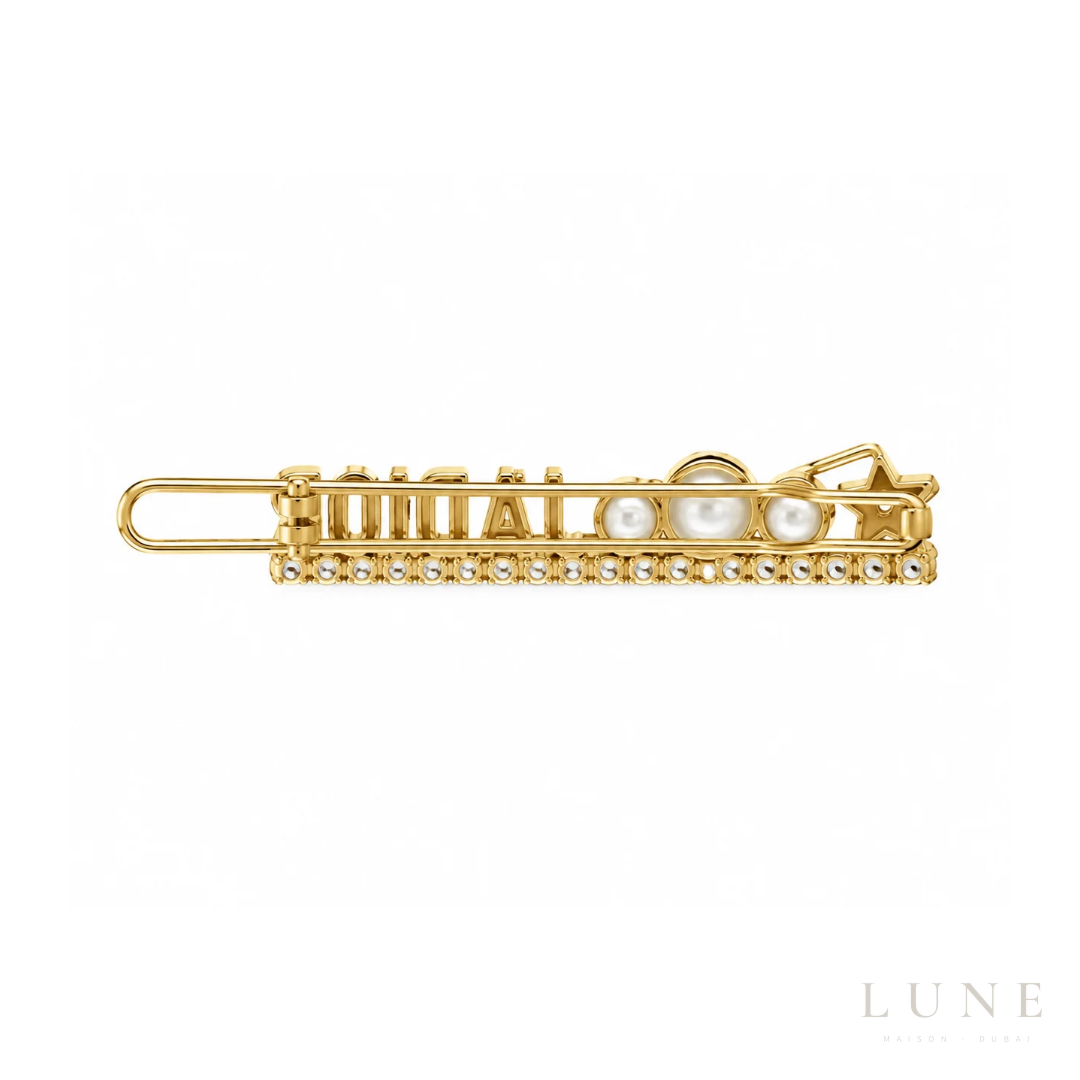 Christian Dior Pearl Studded Hair Clip