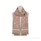 Louis Vuitton Monogram Heart Beige Rose Scarf