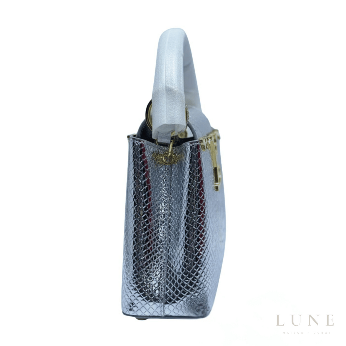 Louis Vuitton Capucines Metallic Silver