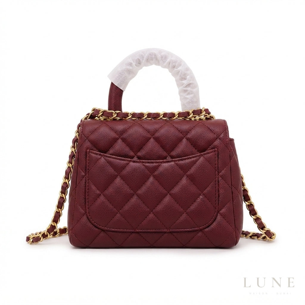 Chanel Coco Handle Bag – Burgundy - View 2